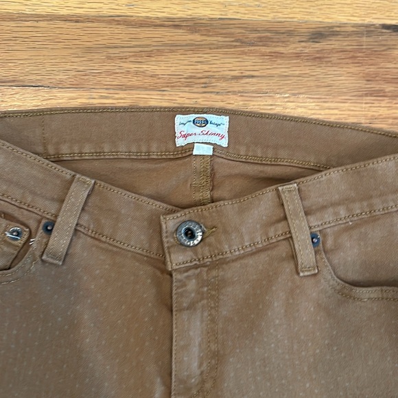 Fossil Super Skinny Light Brown Tan Dotted Patterned Jeans - Size 29 Women’s - Picture 3 of 17